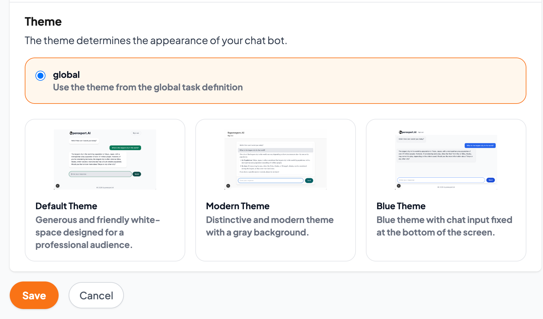 Choosing a Theme